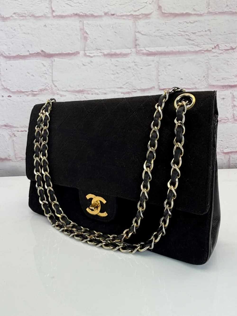 Chanel Classic Medium Jersey Double Flap Bag
